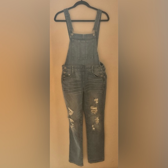 Arizona Jean Co. Distressed Denim Overalls - Size Small - Picture 2 of 4